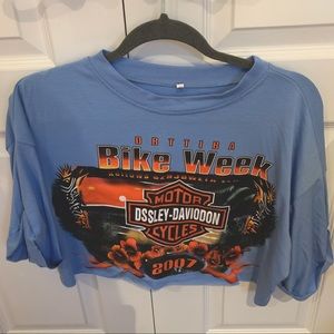 vintage harley davidson croptop